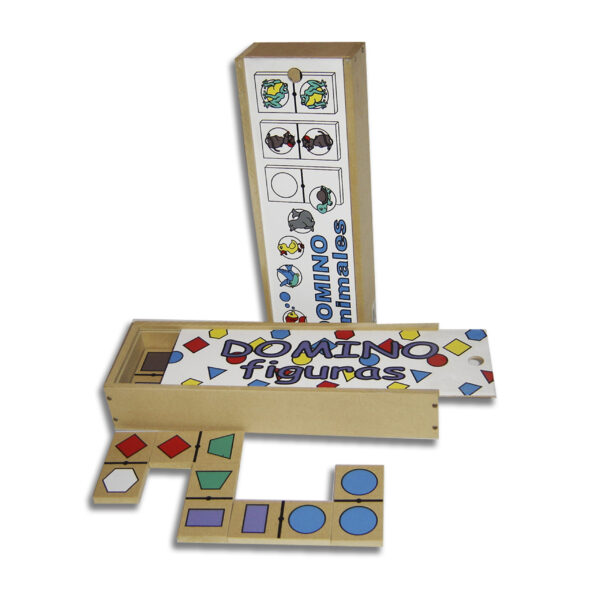 Domino grande en caja de madera