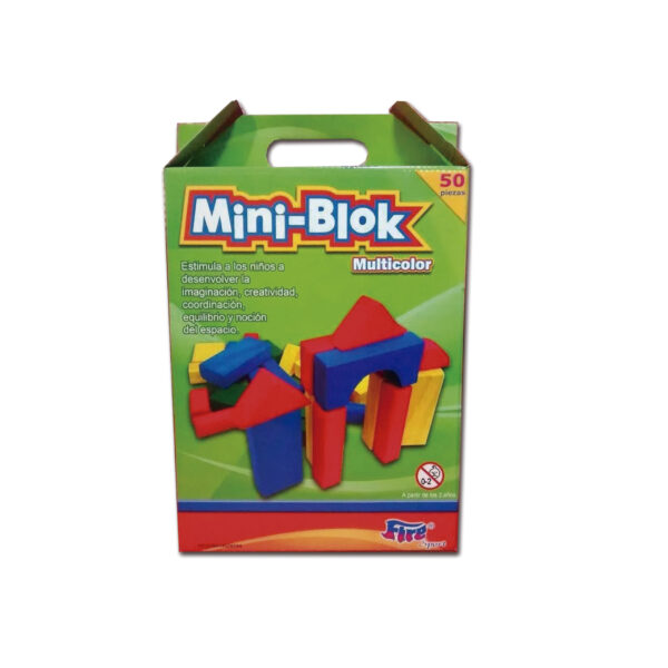 Caja de bloques de madera Mini Blok (Multicolor)