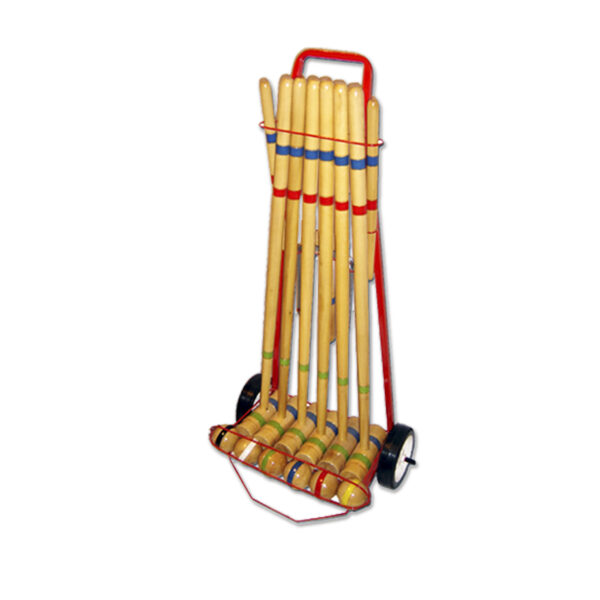 Juego de croket grande con carrito (6 Martillos)